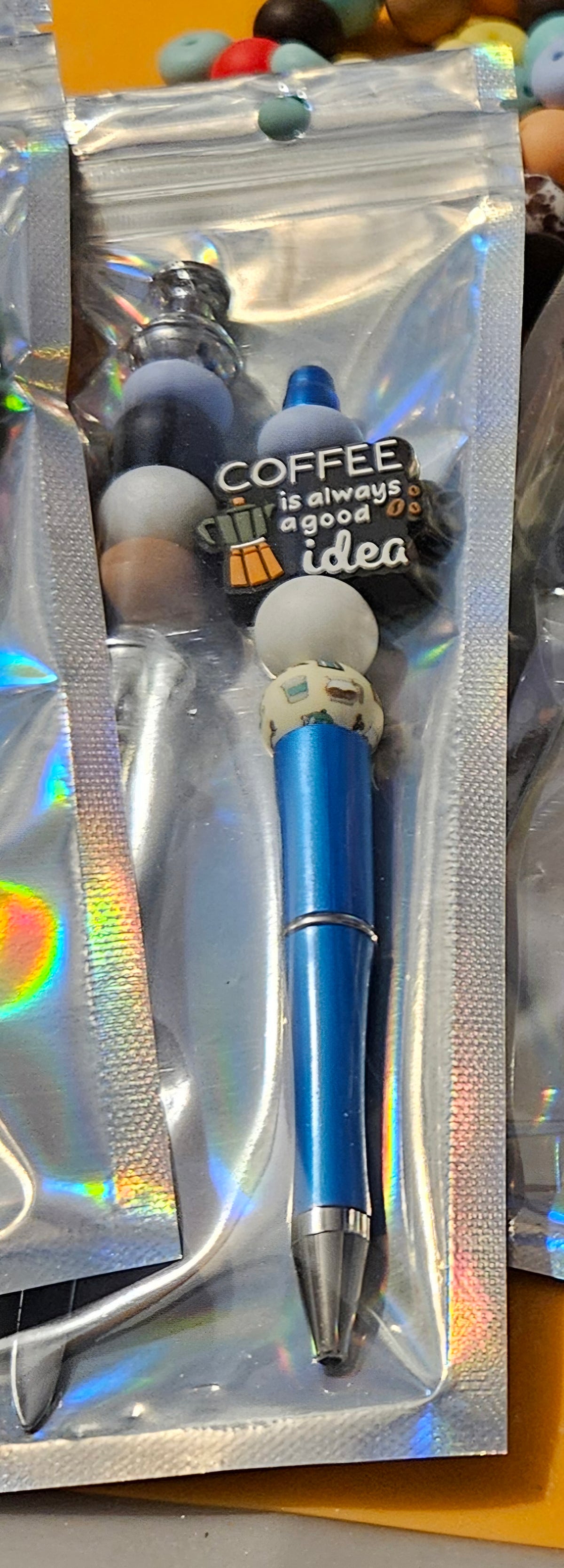 Short extension beaded pen