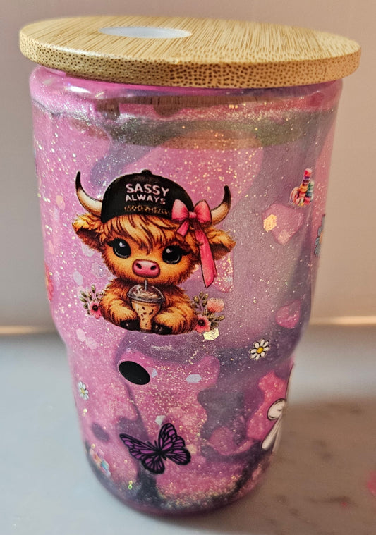 Highland Cow 3oz Snowglobe Glass
